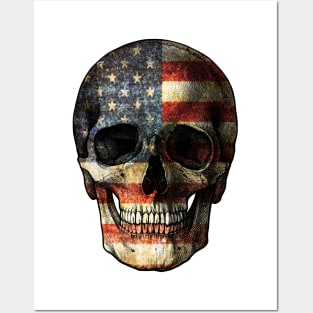 USA Skull Posters and Art